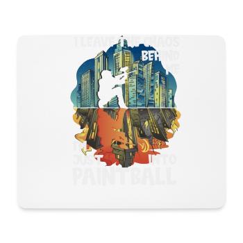 Chaos Paintball - Tapis de souris (format paysage) - blanc - Devant