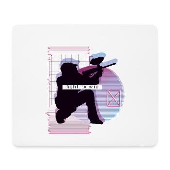 Vaporwave Metaverse Paintball - Tapis de souris (format paysage) - blanc - Devant