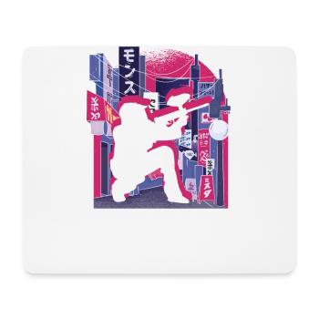 Vaporwave Synthwave Skyline Paintball - Mousepad (Querformat) - Weiß - Vorne