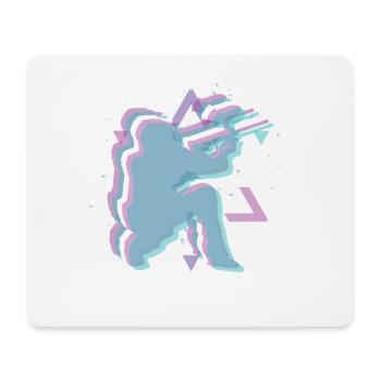 Vaporwave Weltall Paintball - Mousepad (Querformat) - Weiß - Vorne