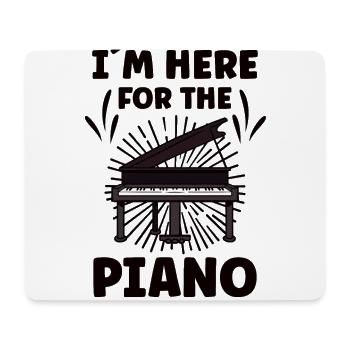 Piano Player Funny Piano Keyboard - Mouse Pad (horizontal) - white - Front