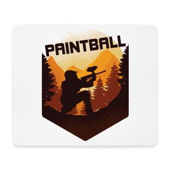 Joueur de Paintball Paintball - Tapis de souris (format paysage) - blanc - Devant