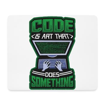 Code is an art that does something programming - Mouse Pad (horizontal) - white - Front