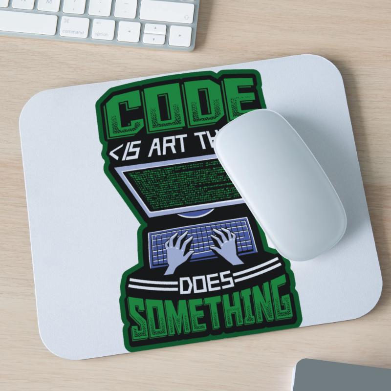 Code is an art that does something programming Mouse Pad (horizontal)