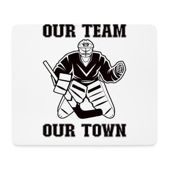 Eishockey-spieler Lustiger Eishockey-team-tormann - Mousepad (Querformat) - Weiß - Vorne
