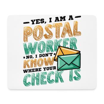 Funny postal workers post office - Mouse Pad (horizontal) - white - Front