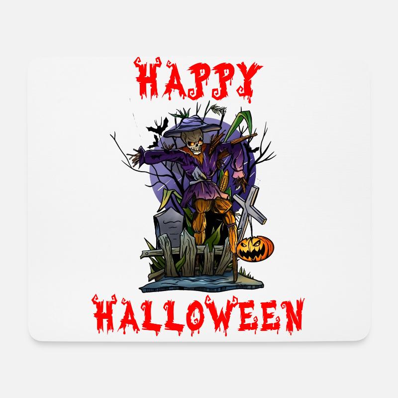 Halloween Halloween Halloween Halloween Halloween - Mousepad (Querformat) - Weiß