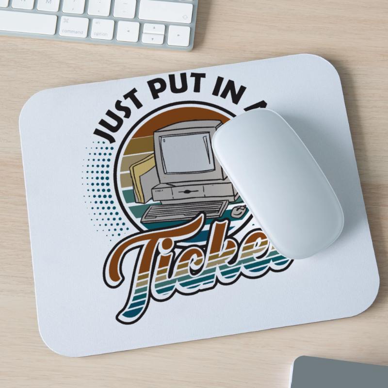 Ouvrez simplement un ticket Help Desk Tech Support Tapis de souris (format paysage)