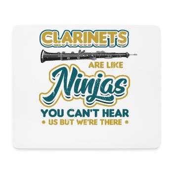 Klarinetten Sind Wie Ninjas Marching Band - Mousepad (Querformat) - Weiß - Vorne