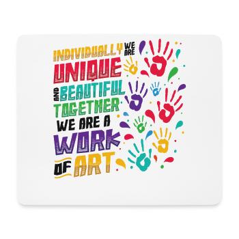 Together we are a work of art, preschool teacher - Mouse Pad (horizontal) - white - Front