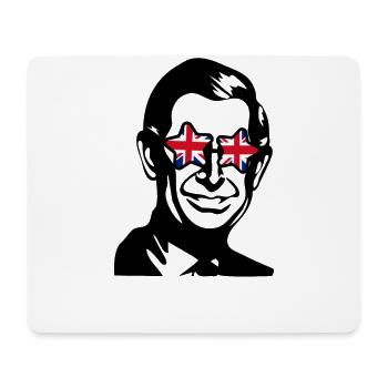 King Charles Sunglasses Hippie - Mousepad (Querformat) - Weiß - Vorne