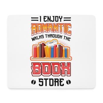 Romantische Spaziergänge Durch Den Buchladen. - Mousepad (Querformat) - Weiß - Vorne
