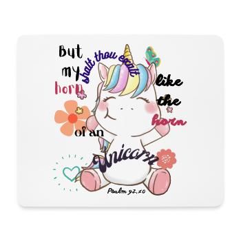 Gesegnetes Einhorn - Mousepad (Querformat) - Weiß - Vorne