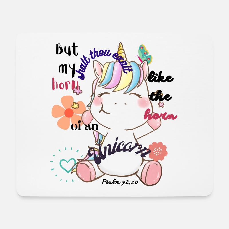 Gesegnetes Einhorn - Mousepad (Querformat) - Weiß