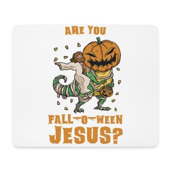 Bist Du Fall-o-ween Jesus? Christliches Halloween - Mousepad (Querformat) - Weiß - Vorne