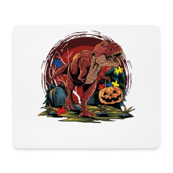 Dinosaur Pumpkin Autism Puzzle Autism - Mouse Pad (horizontal) - white - Front