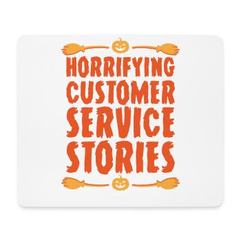 Erschreckende Kundendienstgeschichten Halloween - Mousepad (Querformat) - Weiß - Vorne
