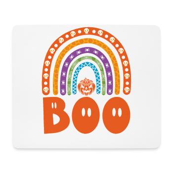 Boo Colorful Rainbow Pumpkin Halloween Costume - Mouse Pad (horizontal) - white - Front