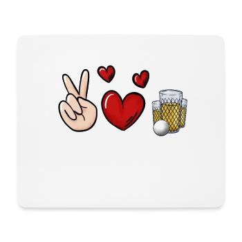 Apfelwein Äppler Hessen Bier Pong Trinkspiel - Mouse Pad (horizontal) - white - Front