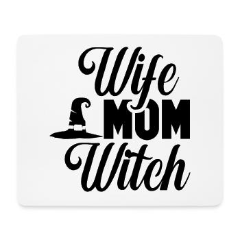 Wife Mom Witch Halloween Hexe - Mousepad (Querformat) - Weiß - Vorne