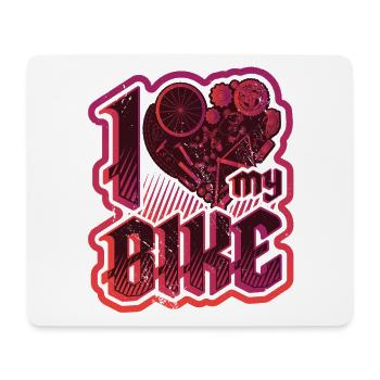 I love my bike cycling bike lovers - Mouse Pad (horizontal) - white - Front