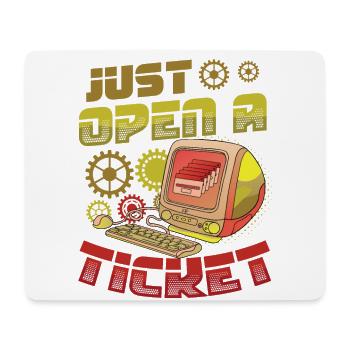 Einfach Ein Ticket Öffnen Help Desk Tech Support - Mousepad (Querformat) - Weiß - Vorne
