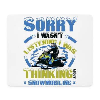 Nachdenken Über Snowmobiling Snowmobile - Mousepad (Querformat) - Weiß - Vorne