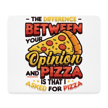 I asked for pizza. - Mouse Pad (horizontal) - white - Front