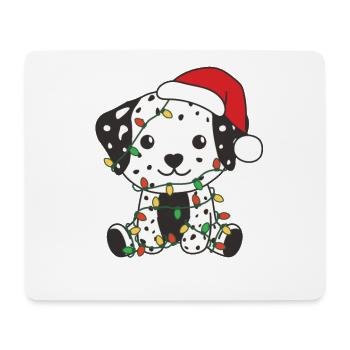Dalmatian Christmas Winter Cute Dogs - Mouse Pad (horizontal) - white - Front
