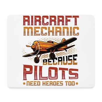 Mécanicien d’avions, maintenance, réparation d’aéronefs - Tapis de souris (format paysage) - blanc - Devant