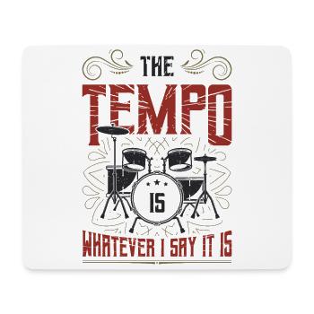 Le tempo est quoi que je dise, c’est un groupe de rock - Tapis de souris (format paysage) - blanc - Devant