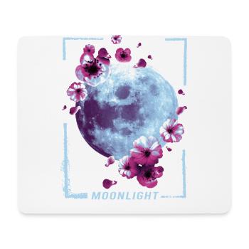 Mondschein Japanische Malerei Retro-grafik - Mousepad (Querformat) - Weiß - Vorne