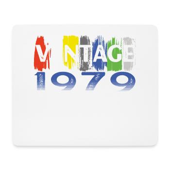 Vintage 1979 Retro Bitrthday Edition Limitée - Tapis de souris (format paysage) - blanc - Devant