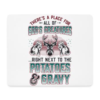 Kreaturen Neben Kartoffeln Und Bratensoße. - Mousepad (Querformat) - Weiß - Vorne
