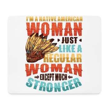 Amerikanische Ureinwohnerin. - Mousepad (Querformat) - Weiß - Vorne