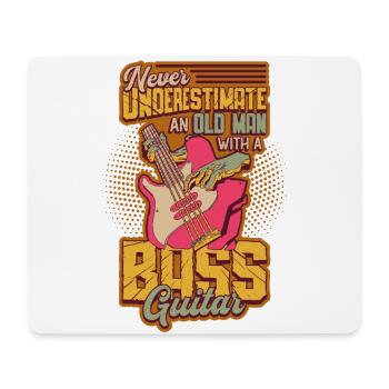Never underestimate an old man. - Mouse Pad (horizontal) - white - Front