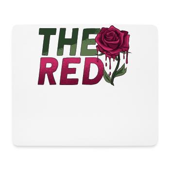 Die Rote Japanische Retro Rosen-grafik - Mousepad (Querformat) - Weiß - Vorne
