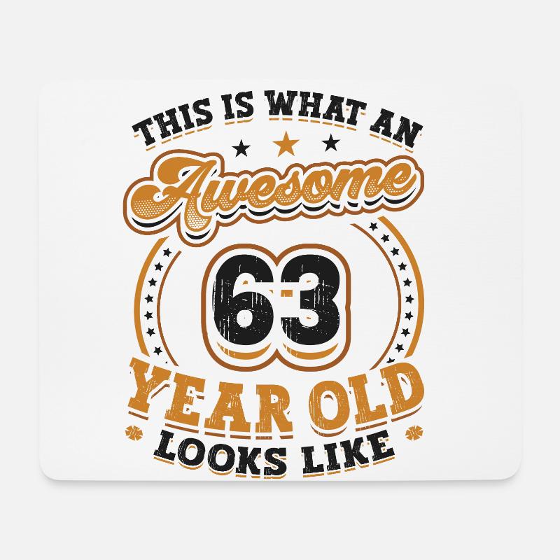 So Sieht Ein Toller 63-jähriger Aus. - Mousepad (Querformat) - Weiß
