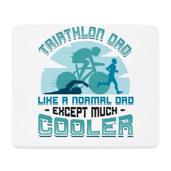 Triathlon-Dad, wie ein normaler Dad, nur cooler. - Mousepad (Querformat) - Weiß - Vorne