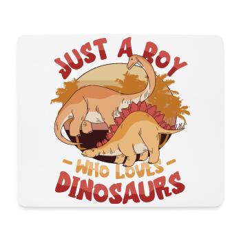 Just A Boy Who Loves Dinosaurs. Young Dinosaur - Mouse Pad (horizontal) - white - Front