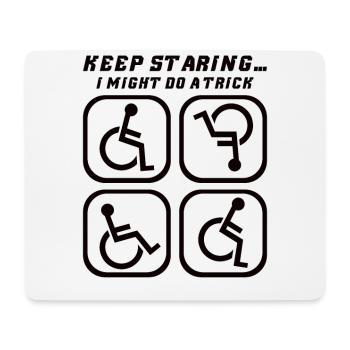 Handicapped Wheelchair Cyborg Leg Arm Amputee - Mousepad (Querformat) - Weiß - Vorne