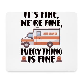 Paramedic First Responder Ambulance Driver - Mouse Pad (horizontal) - white - Front