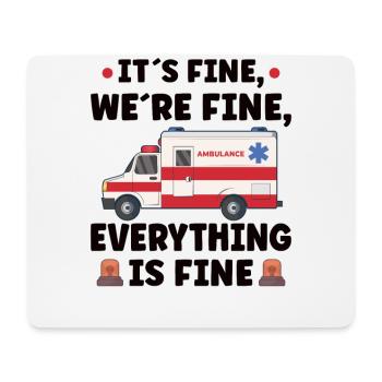 Paramedic First Responder Ambulance Driver - Mouse Pad (horizontal) - white - Front