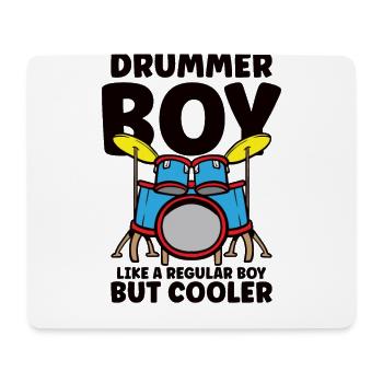 Batteur Batterie Musique Batterie Batterie - Tapis de souris (format paysage) - blanc - Devant