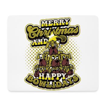 Frohe Weihnachten Und Fröhliche Bowlidays - Mousepad (Querformat) - Weiß - Vorne