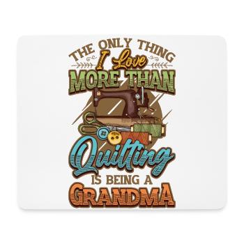Nähen, Quilter, Oma, - Mousepad (Querformat) - Weiß - Vorne