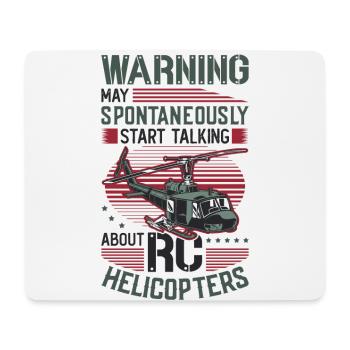 Warnung, Kann Spontan Anfangen, Über Rc Zu Reden. - Mousepad (Querformat) - Weiß - Vorne