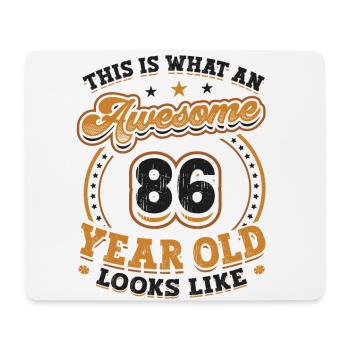 So Sieht Ein Toller 86-jähriger Aus. - Mousepad (Querformat) - Weiß - Vorne