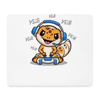Leopardgecko - Mousepad (Querformat) - Weiß - Vorne