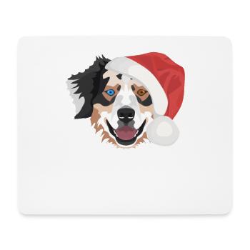 Australian Shepherd Merry Christmas - Mouse Pad (horizontal) - white - Front